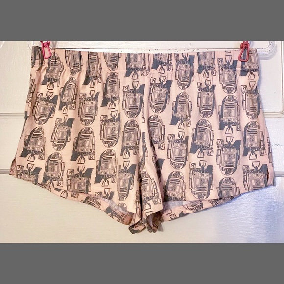 Light pink Star Wars R2D2sleep pajama pj shorts - Picture 2 of 5